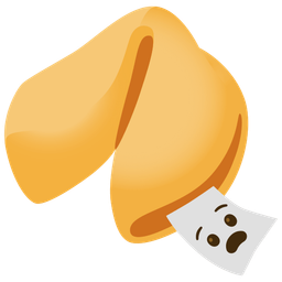 Fortune cookie and Anguished face