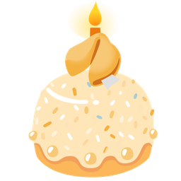 Fortune cookie and Birthday cake