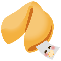 Fortune cookie and Face with hand over mouth