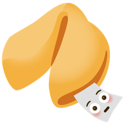 Fortune cookie and Flushed face