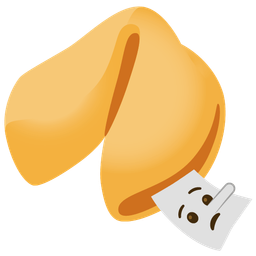 Fortune cookie and Lying face