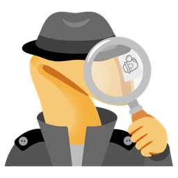 Fortune cookie and Magnifying glass tilted right