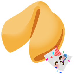 Fortune cookie and Partying face