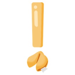 Fortune cookie and Red exclamation mark