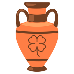 four leaf clover and amphora