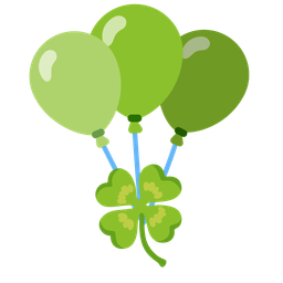 four leaf clover and balloon