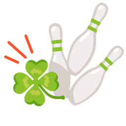 four leaf clover and bowling