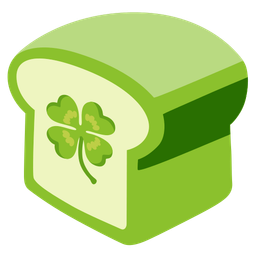 four leaf clover and bread