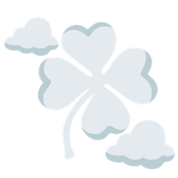 four leaf clover and cloud