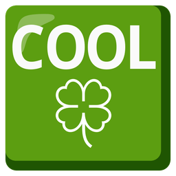 four leaf clover and COOL button