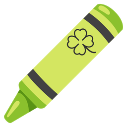 four leaf clover and crayon