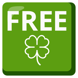 four leaf clover and FREE button