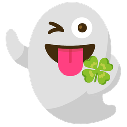 four leaf clover and ghost