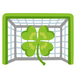 four leaf clover and goal net