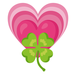 four leaf clover and growing heart