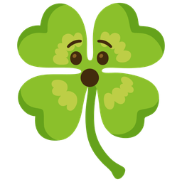 four leaf clover and hushed face