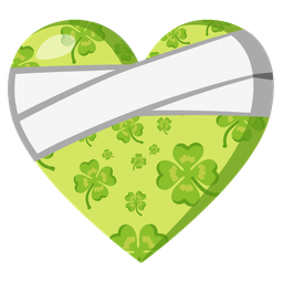 four leaf clover and mending heart