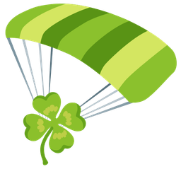 four leaf clover and parachute