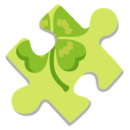 four leaf clover and puzzle piece