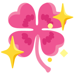 four leaf clover and sparkling heart