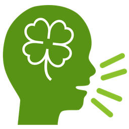 four leaf clover and speaking head
