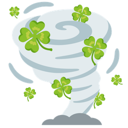 four leaf clover and tornado