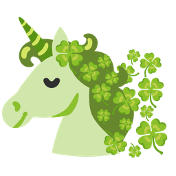 four leaf clover and unicorn