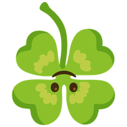 Four leaf clover and Upside-down face