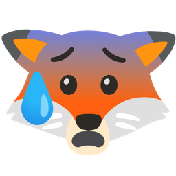 Fox and Anxious face with sweat
