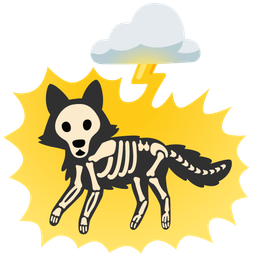 Fox and Cloud with lightning