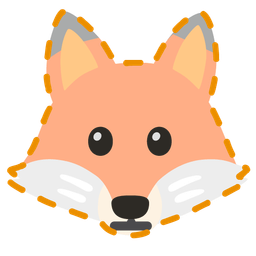 Fox and Dotted line face