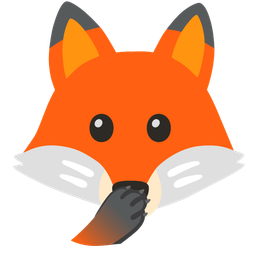 Fox and Face with open eyes and hand over mouth