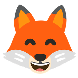 Fox and Grinning face with smiling eyes