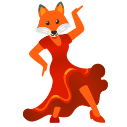 fox and high-heeled shoe