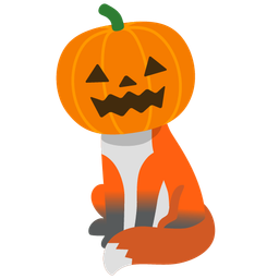 Fox and Jack-o-lantern