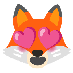 Fox and Smiling face with heart-eyes