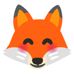 Fox and Smiling face with smiling eyes