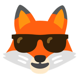 Fox and Smiling face with sunglasses