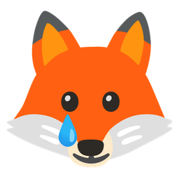 Fox and Smiling face with tear