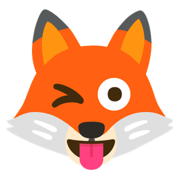Fox and Winking face with tongue