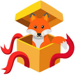 Fox and Wrapped gift