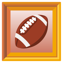 framed picture and american football