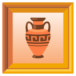 framed picture and amphora