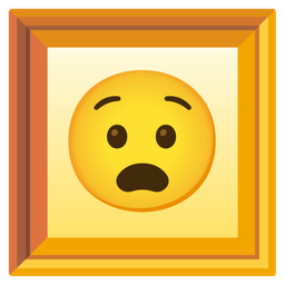 framed picture and anguished face