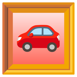 framed picture and automobile