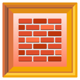 framed picture and brick