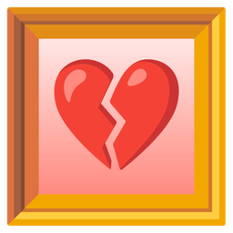 framed picture and broken heart