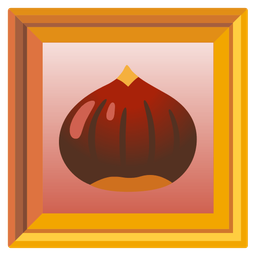 framed picture and chestnut