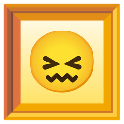 framed picture and confounded face