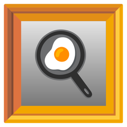 framed picture and cooking